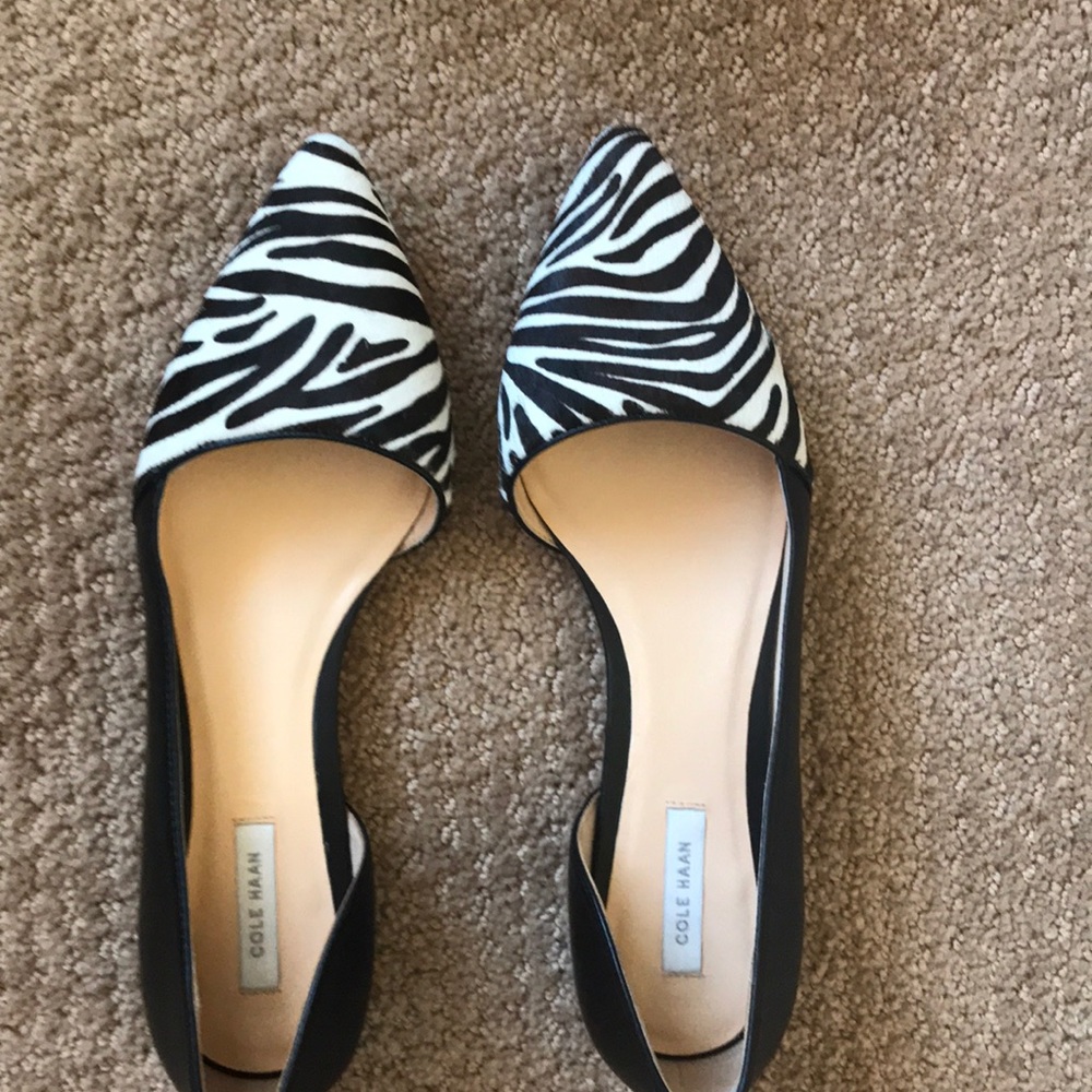 Coke Haan Zebra Print Flats